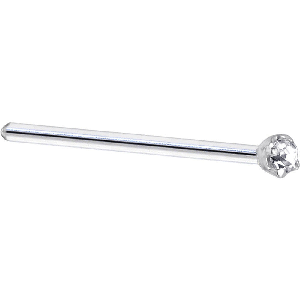 BodyCandy Platinum 1.5mm Genuine Diamond Nose Ring — back view