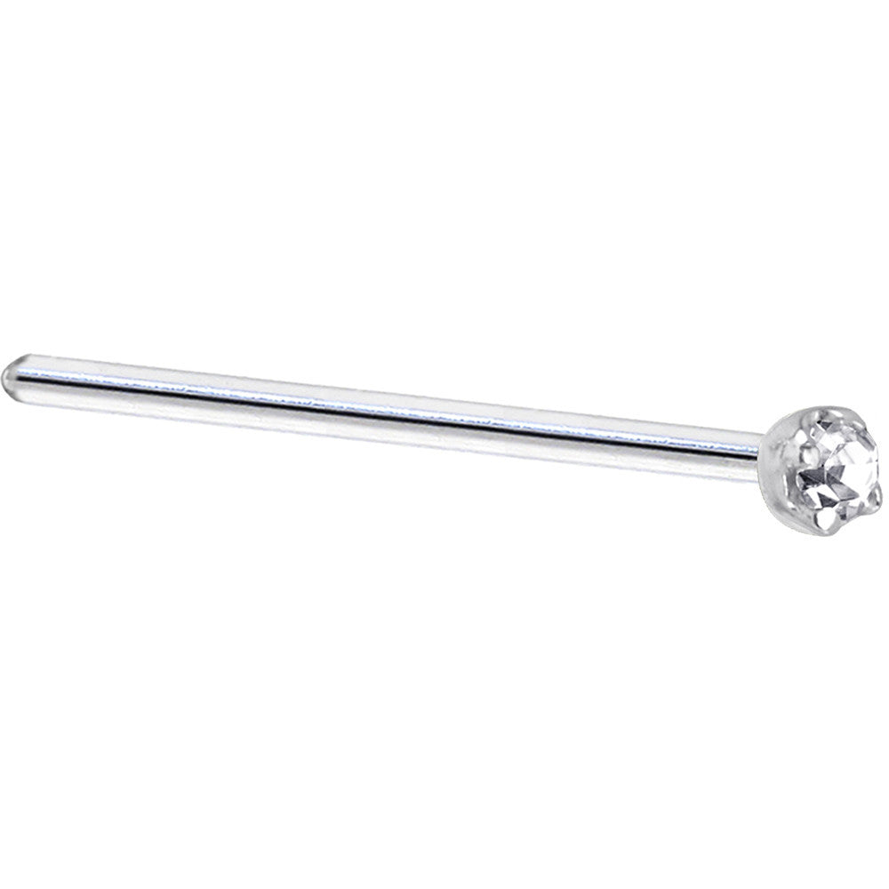 BodyCandy Solid 14K White Gold 1.5mm Genuine Diamond Nose Ring — alternative angle