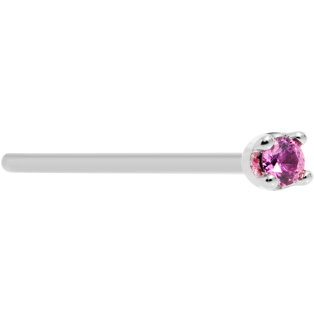 BodyCandy Solid 14K White Gold 1.5mm Genuine Pink Sapphire Nose Ring — comparison shot