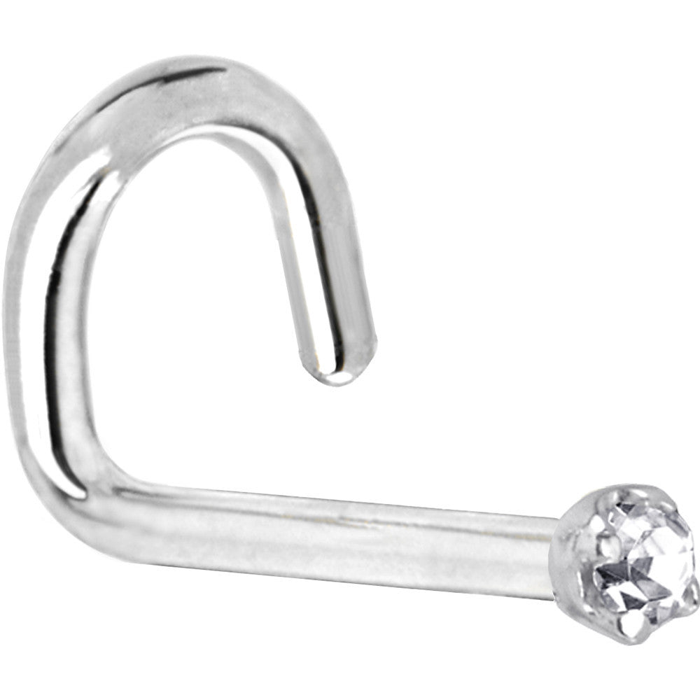 BodyCandy Platinum 1.5mm Genuine Diamond Nose Ring — alternative angle