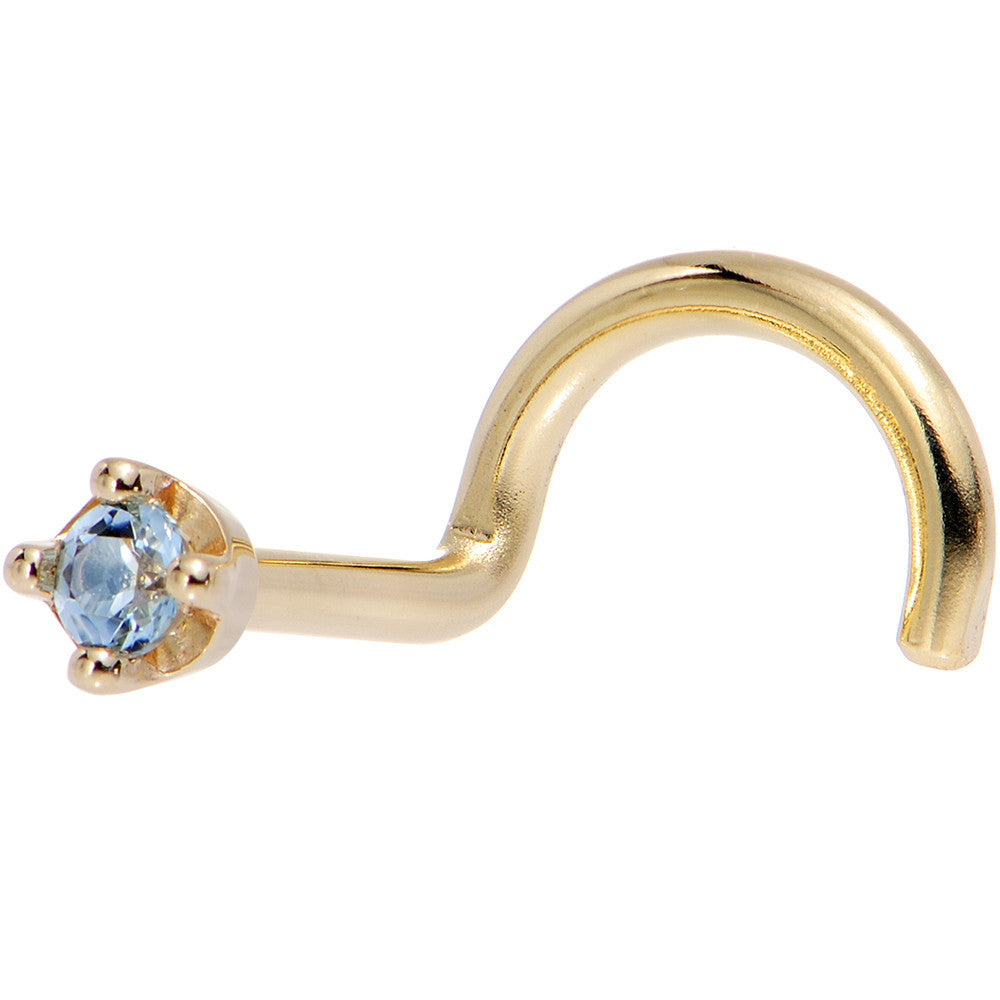 BodyCandy Solid 14K Yellow Gold 1.5mm Genuine Topaz Nose Ring — lifestyle context