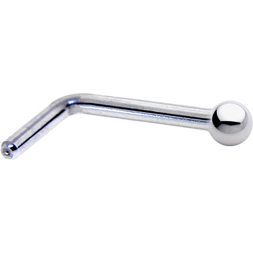 BodyCandy Platinum 1.5mm Ball Nose Ring — back view