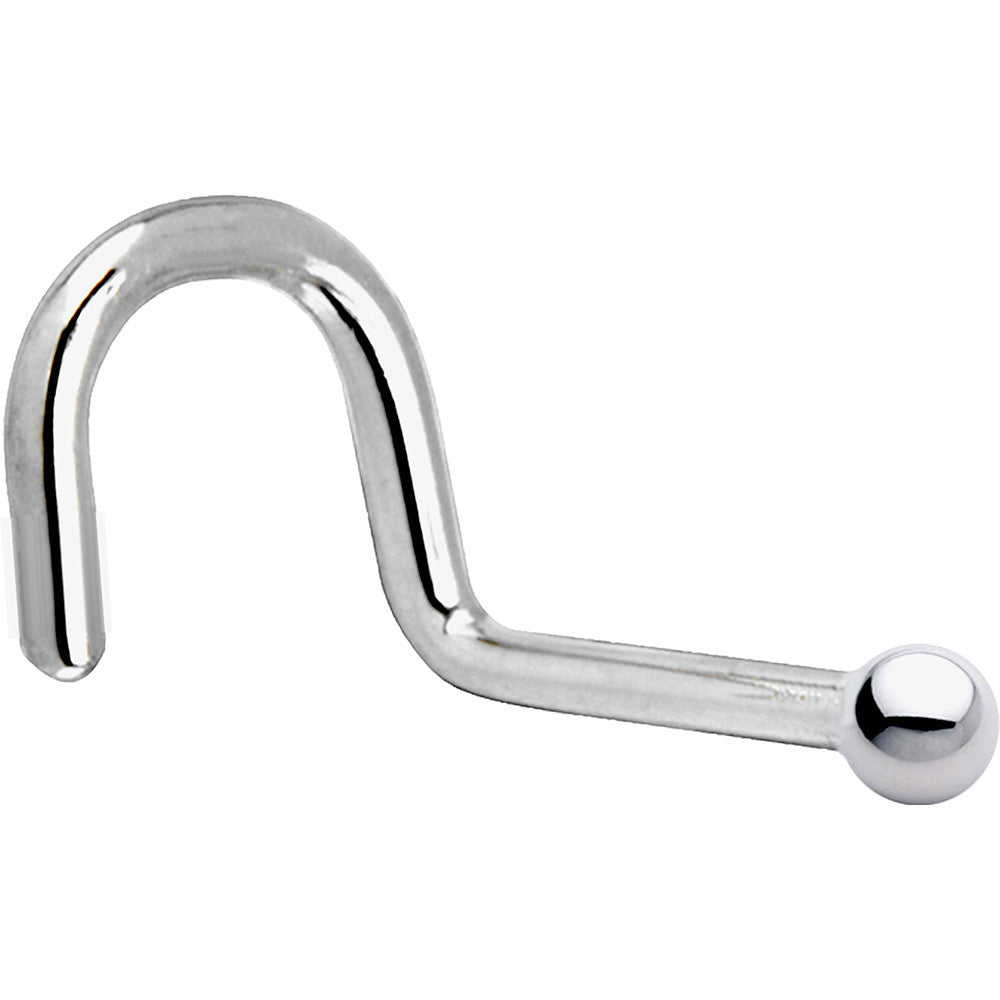 BodyCandy Platinum 1.5mm Ball Nose Ring — alternative angle