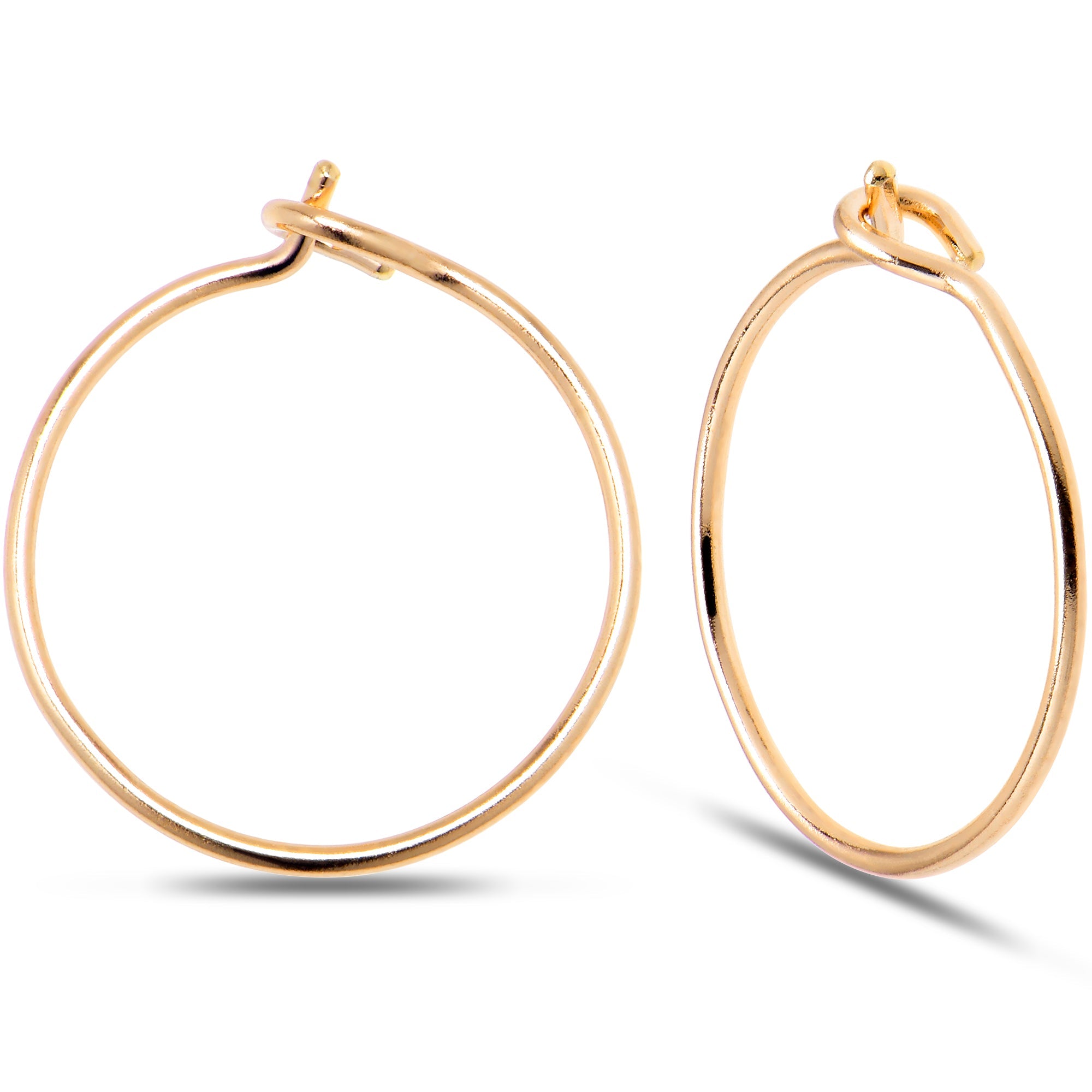 BodyCandy Tiny Hoop Earrings 14k Yellow Gold Filled Handmade Huggie Hoop Earrings — main product shot