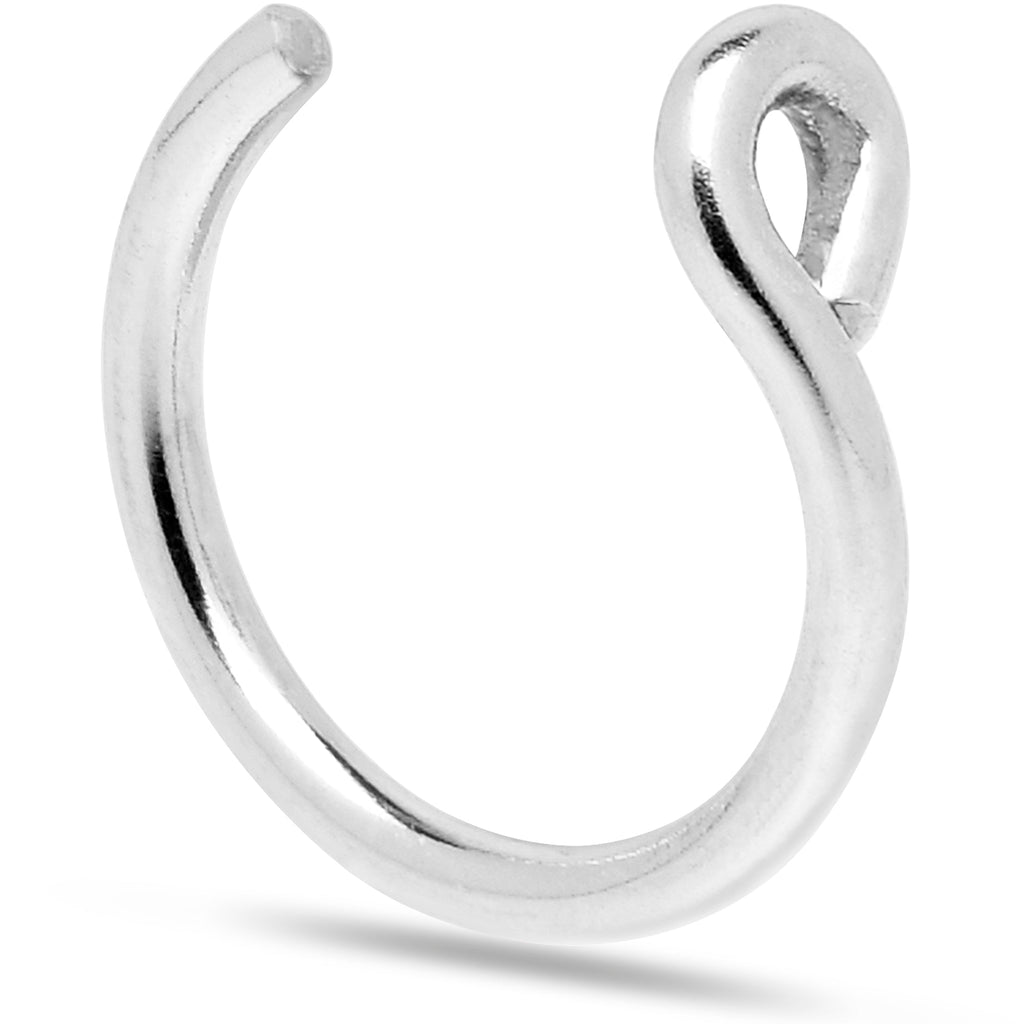 BodyCandy 925 Sterling Silver Fake Nose Ring — lifestyle context