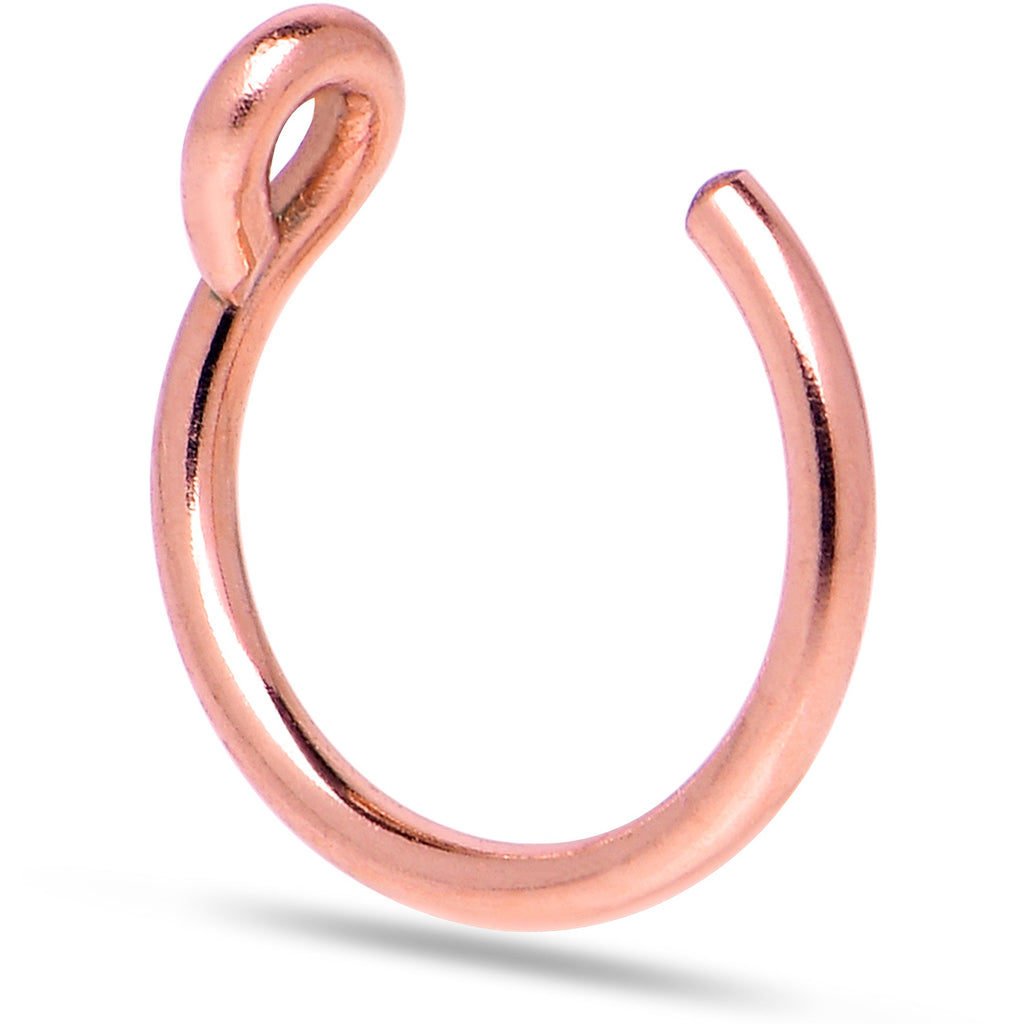 BodyCandy 14k Rose Gold Filled Fake Nose Ring — main product shot