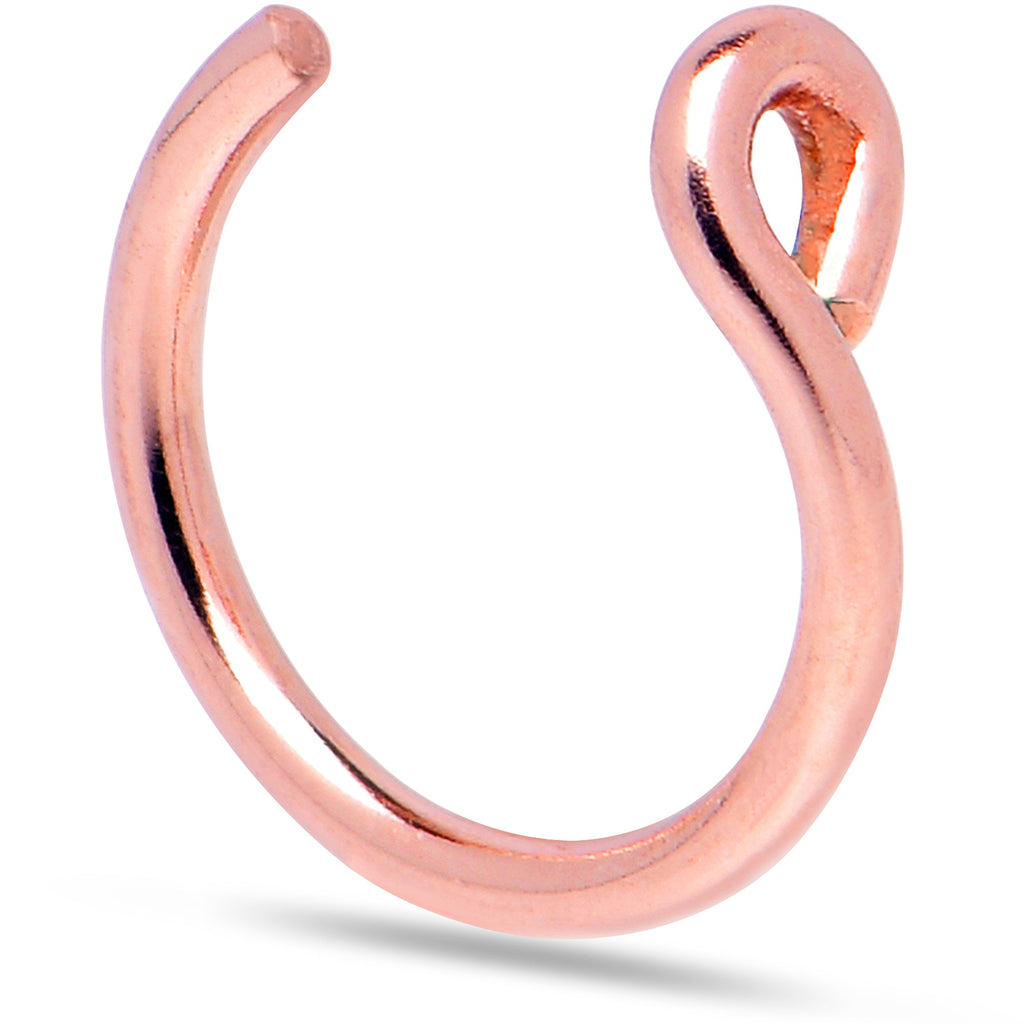 BodyCandy 14k Rose Gold Filled Fake Nose Ring — lifestyle context