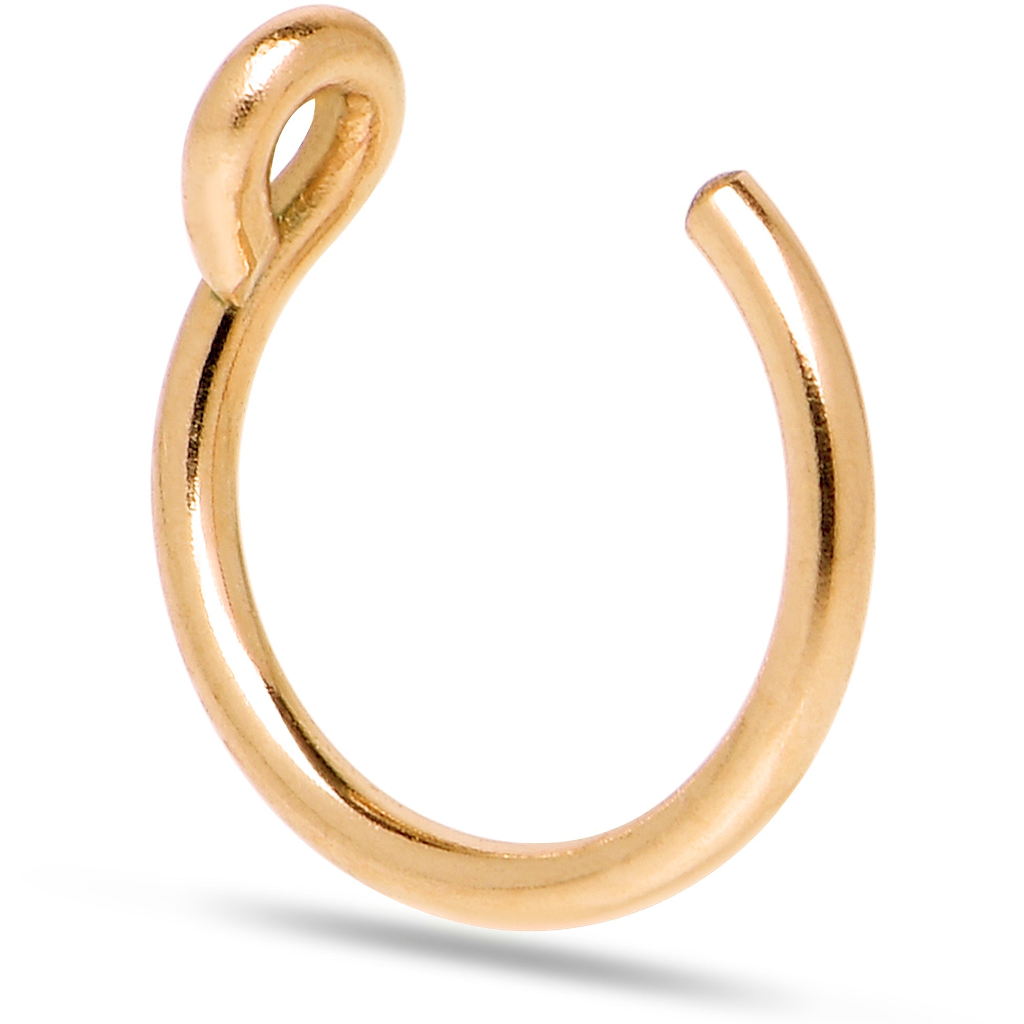 BodyCandy 14k Yellow Gold Filled Fake Nose Ring — main product shot