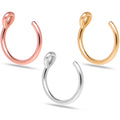 BodyCandy 3 Pack 14k Gold Filled and 925 Silver Fake Nose Rings — main product shot