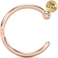 BodyCandy 20G 5/16 Solid 18K Rose Gold Nose Hoop — main product shot