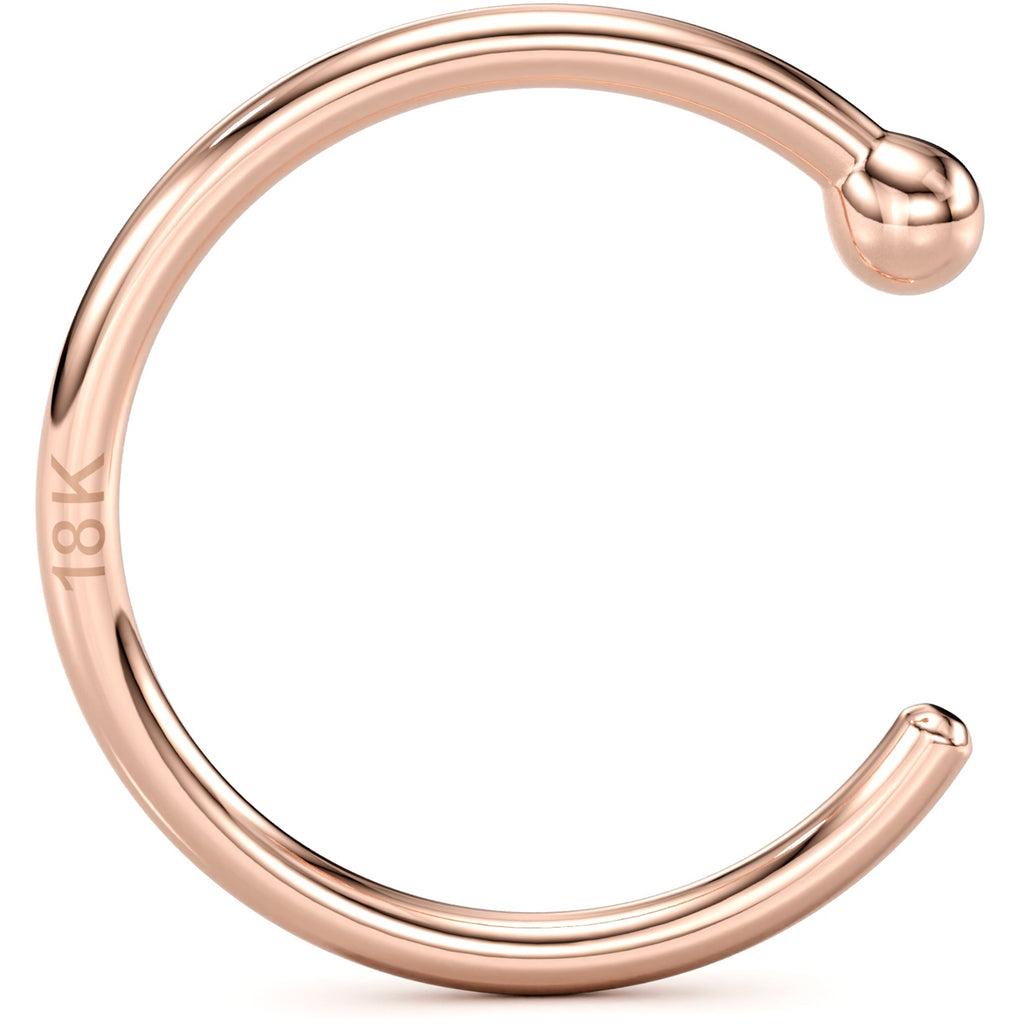 BodyCandy 20G 5/16 Solid 18K Rose Gold Nose Hoop — packaging