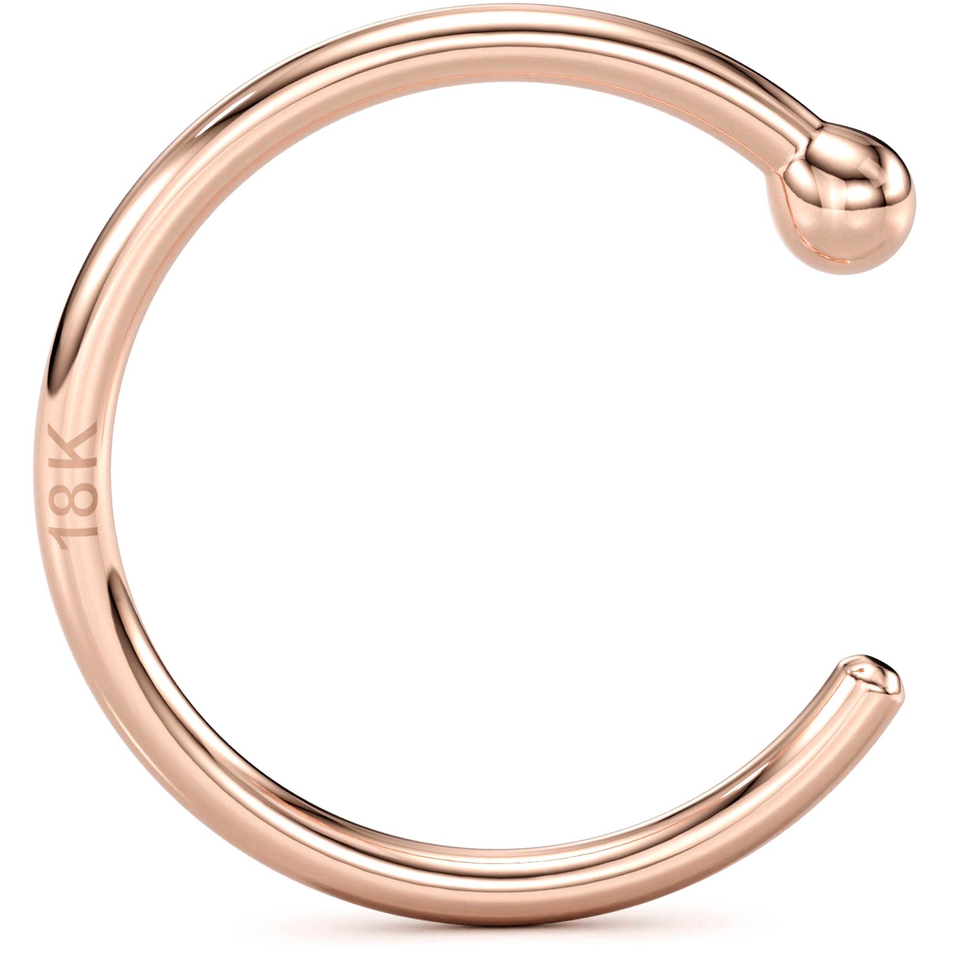 BodyCandy 20G 5/16 Solid 18K Rose Gold Nose Hoop — packaging