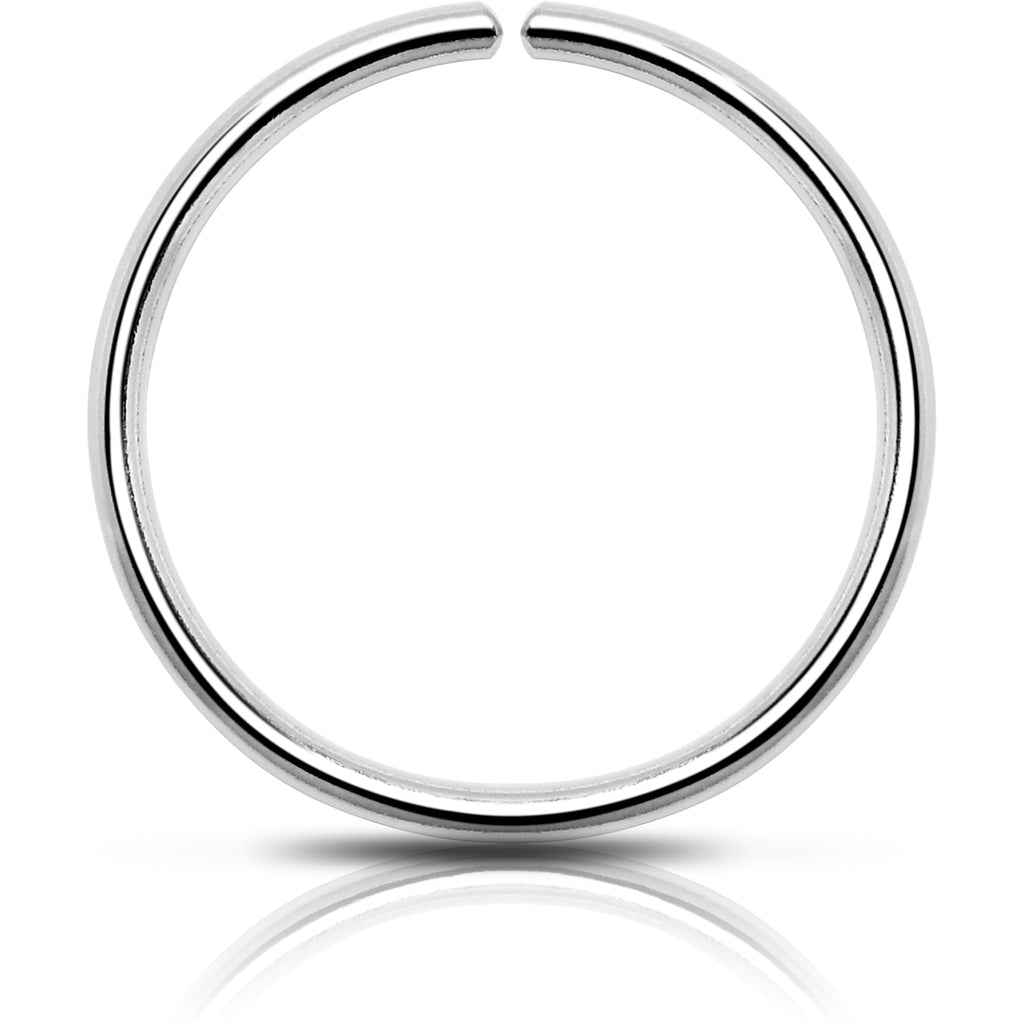 BodyCandy Single Hoop Nose 925 Sterling Silver Nose Hoop Ring — back view