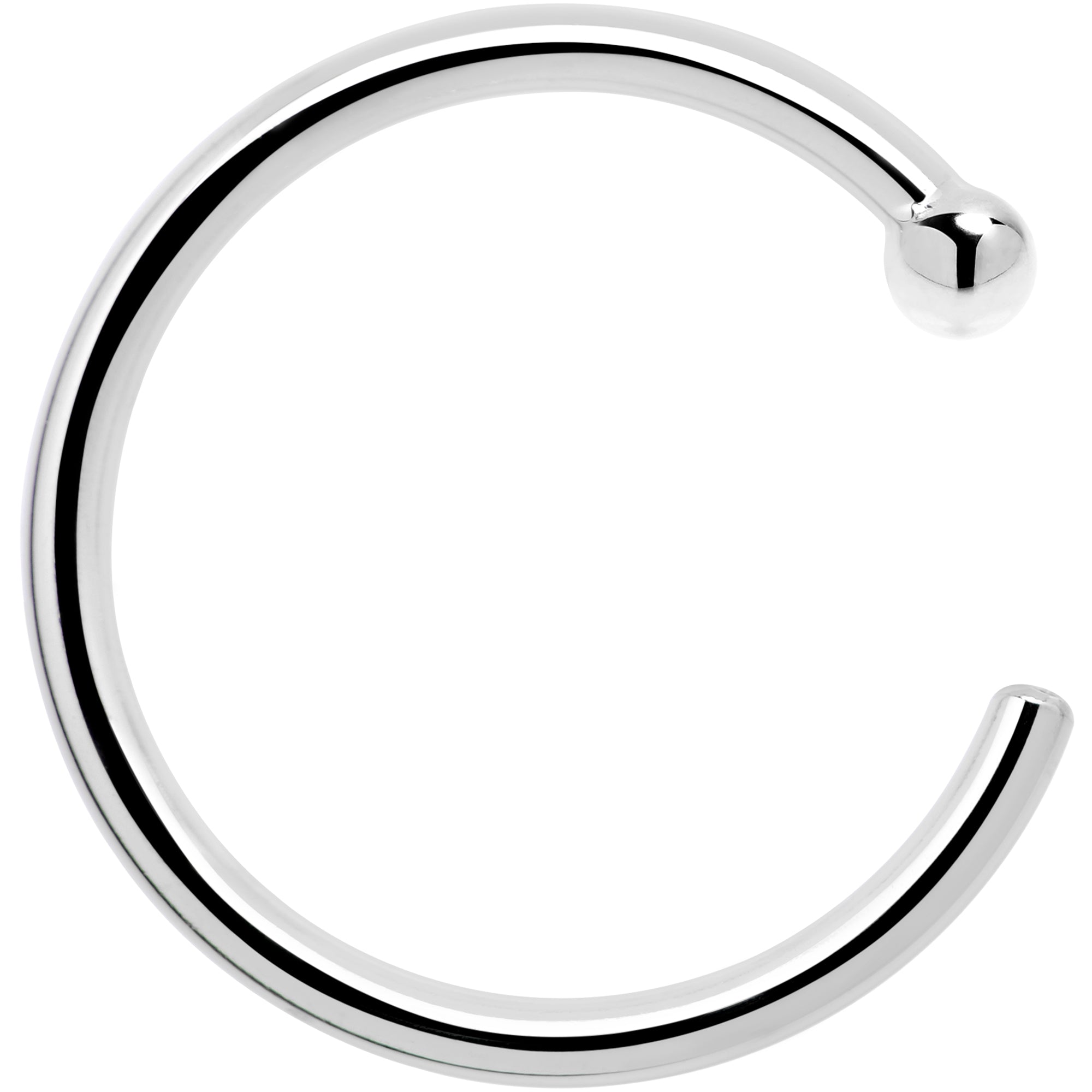 BodyCandy Real Platinum Nose Hoop - Hypoallergenic & Luxurious — feature highlight
