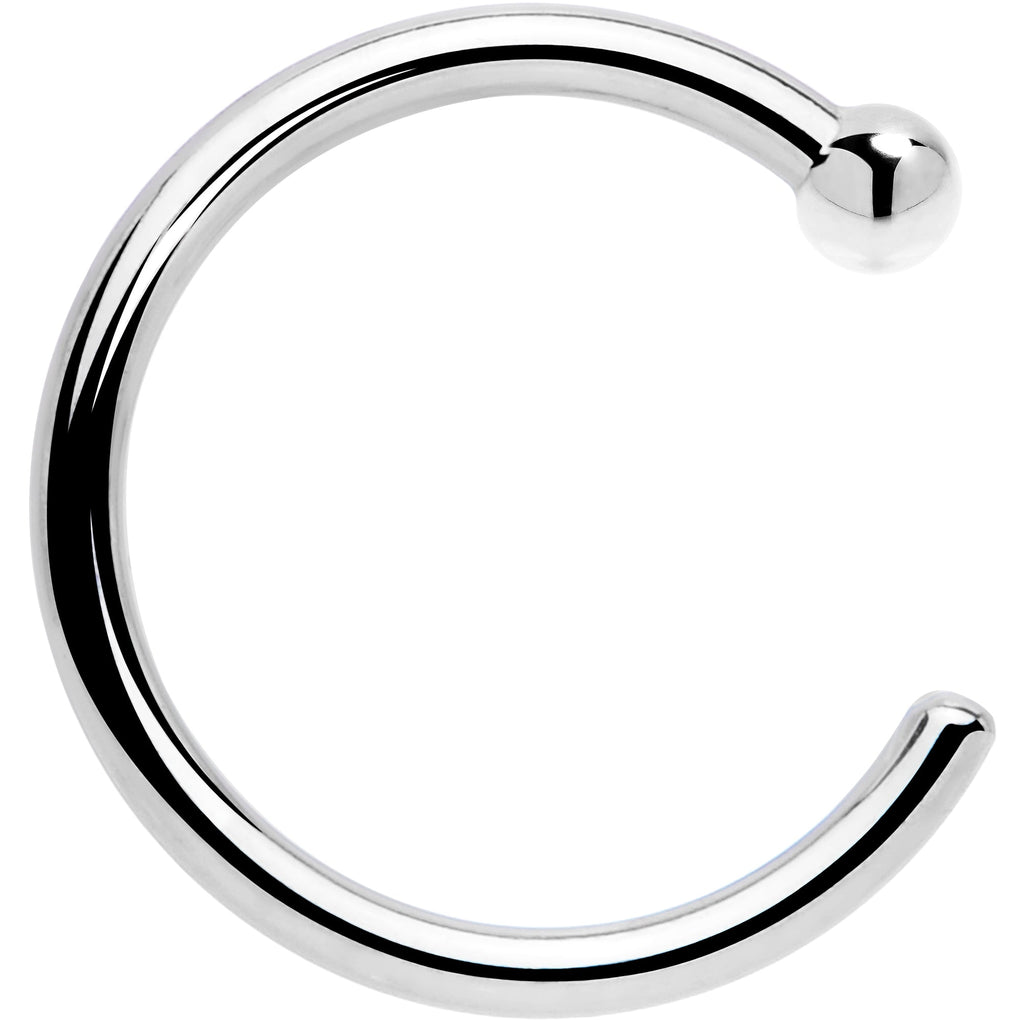 BodyCandy Real Platinum Nose Hoop - Hypoallergenic & Luxurious — fabric or material detail