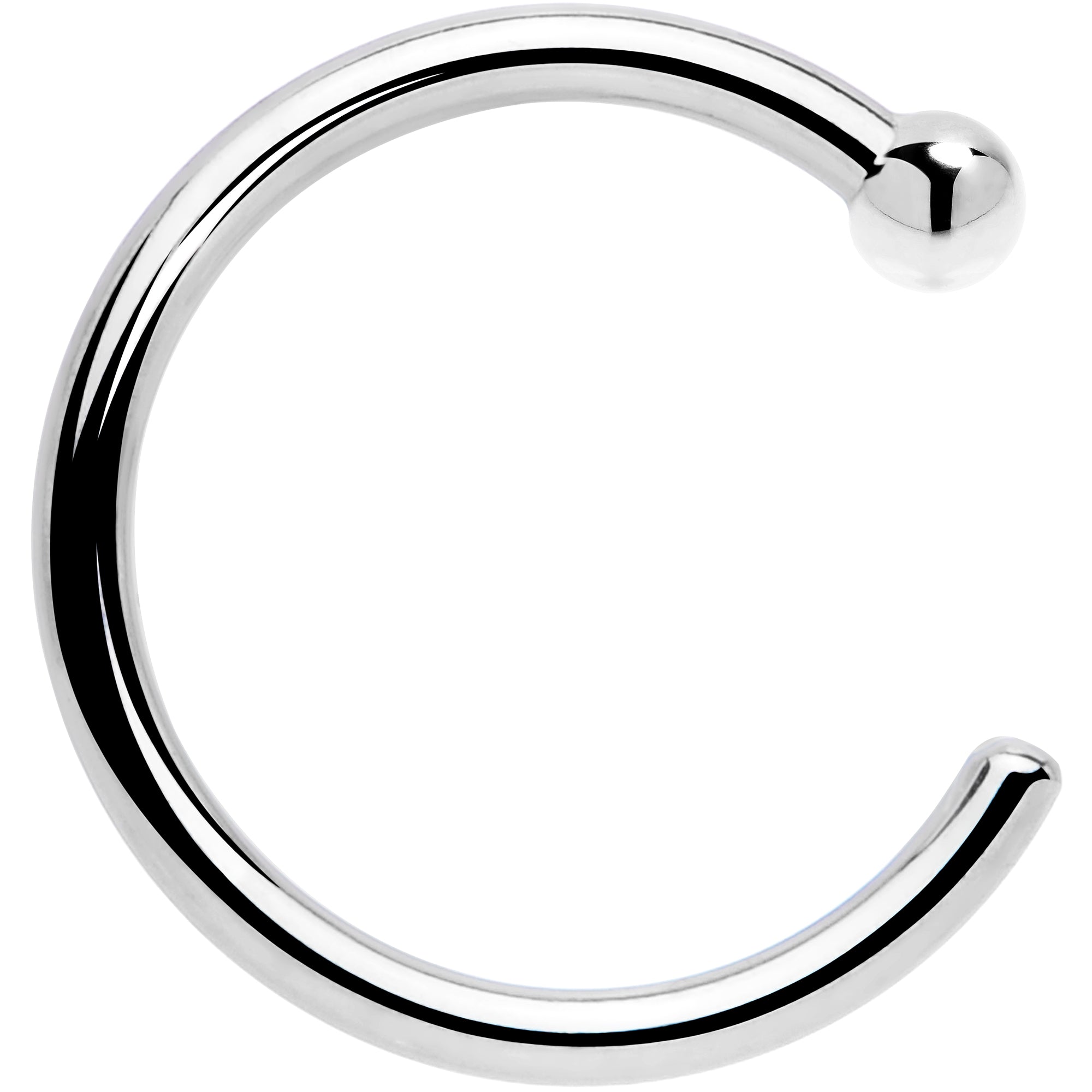 BodyCandy Real Platinum Nose Hoop - Hypoallergenic & Luxurious — fabric or material detail