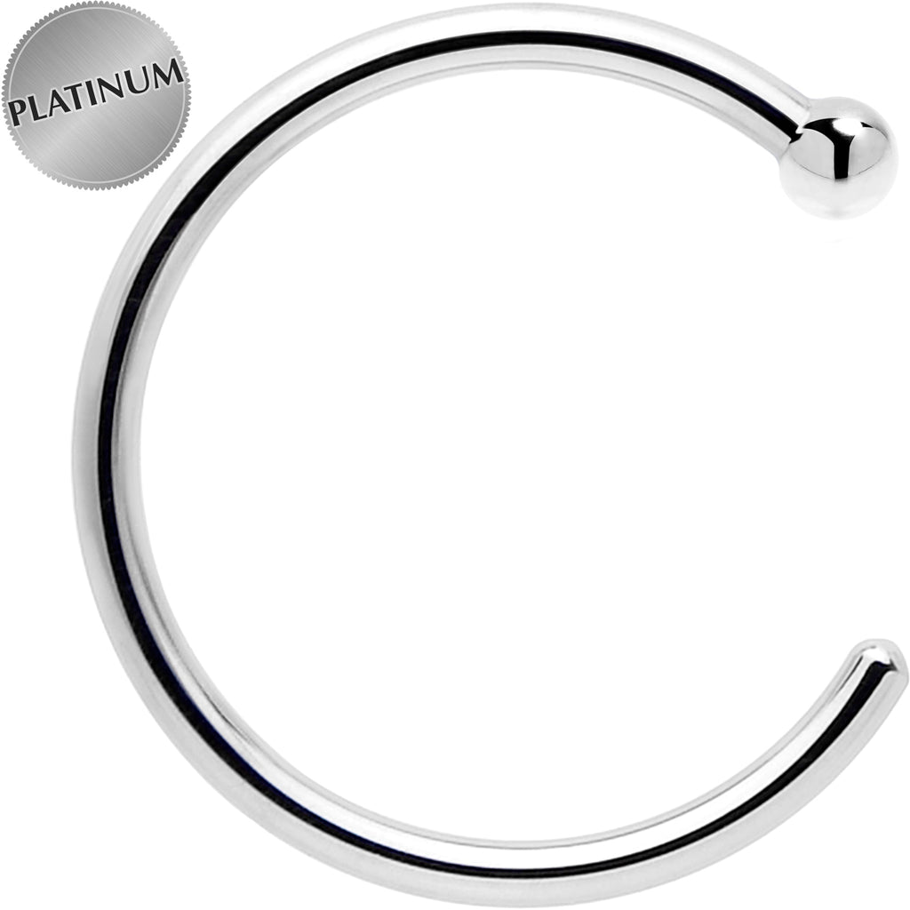 BodyCandy Real Platinum Nose Hoop - Hypoallergenic & Luxurious — main product shot