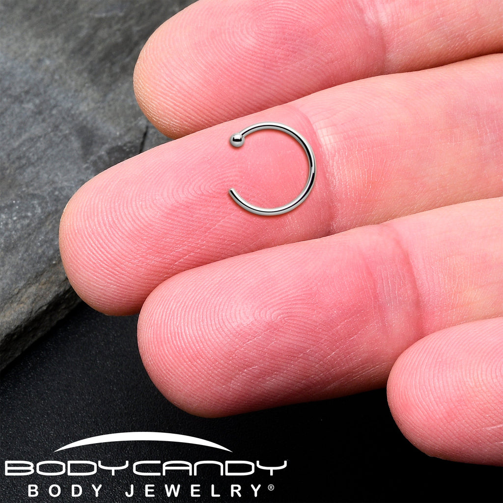 BodyCandy Real Platinum Nose Hoop - Hypoallergenic & Luxurious — size reference