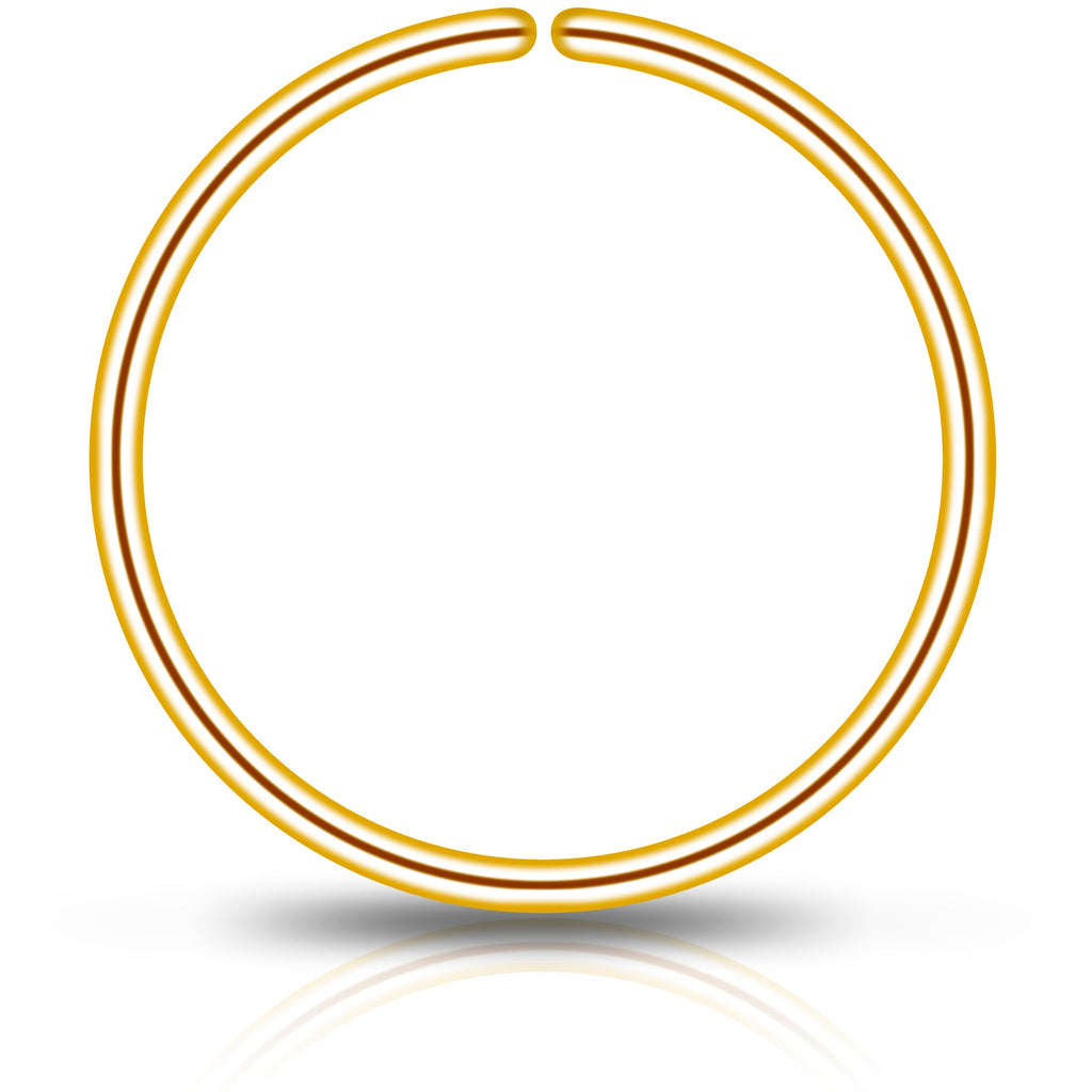 BodyCandy Single Hoop Nose 14k Yellow Gold Filled Nose Hoop Ring — main product shot