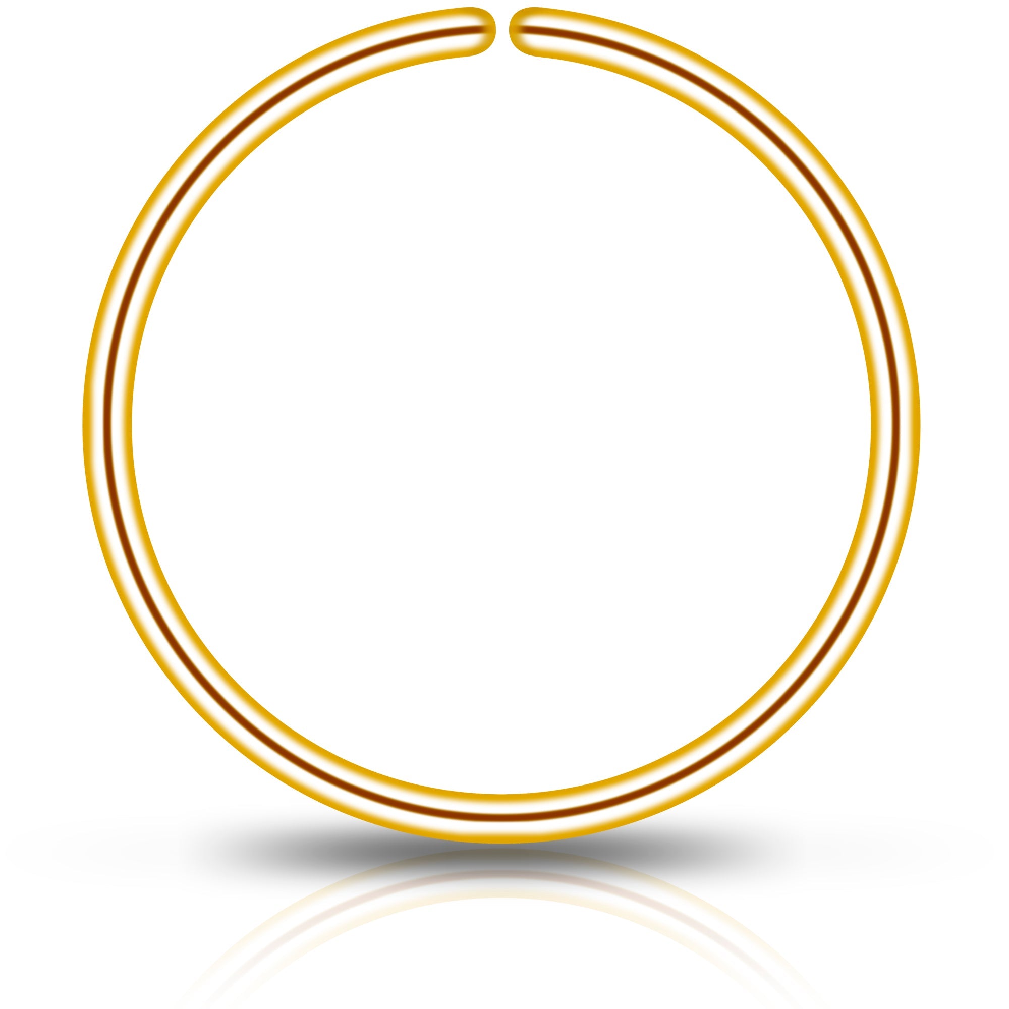 BodyCandy Single Hoop Nose 14k Yellow Gold Filled Nose Hoop Ring — lifestyle context