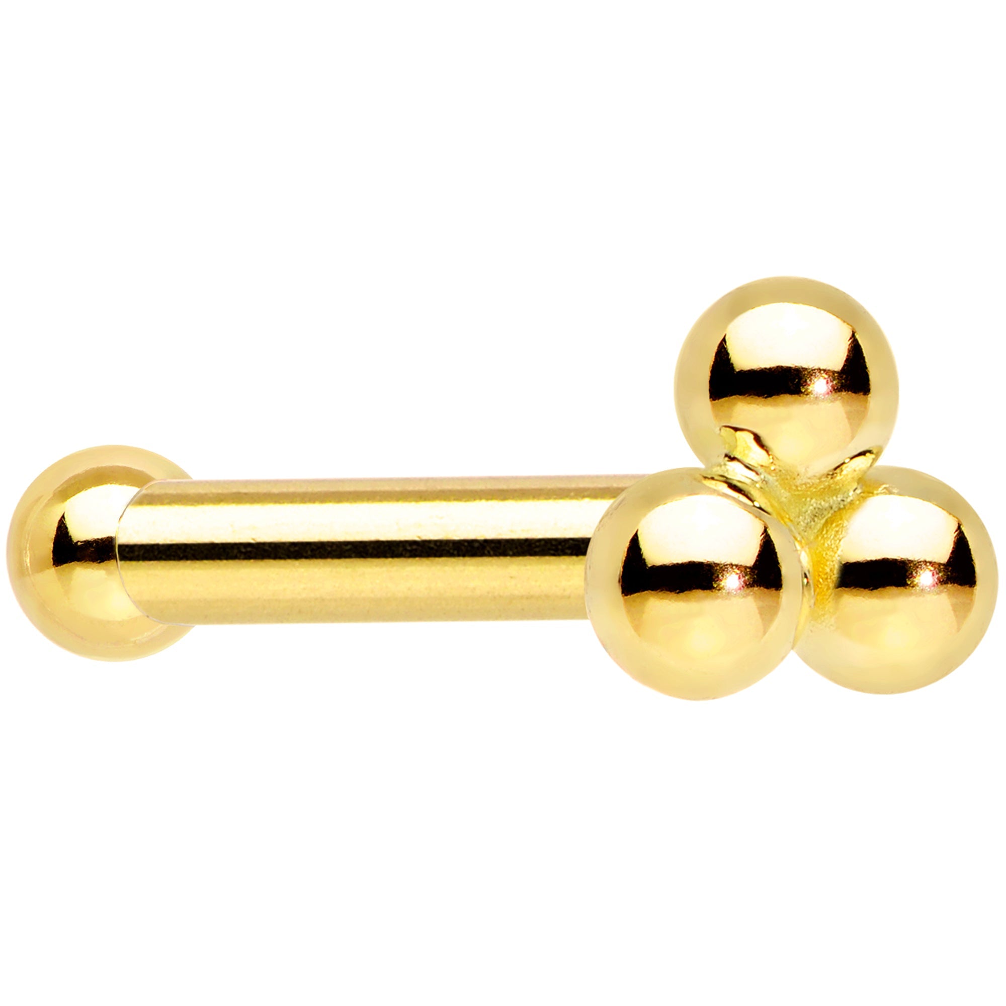 BodyCandy 14k Yellow Gold 3mm Trinity Nose Ring — lifestyle context