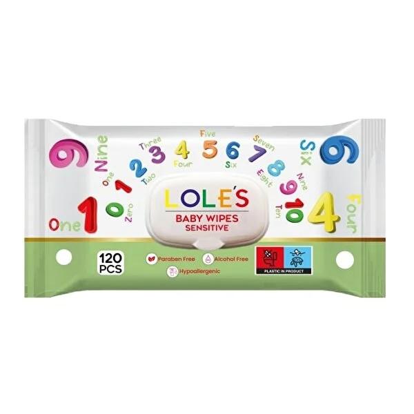 Lole's Sensitive Baby Wipes - Ultra Soft, Natural, Hypoallergenic, Alcohol & Paraben-Free - 120 Count