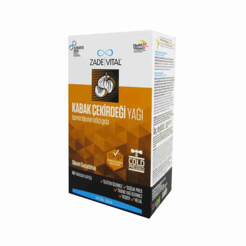 Zade Vital Pumpkin Seed Oil 320mg 60 Capsules - Natural Support