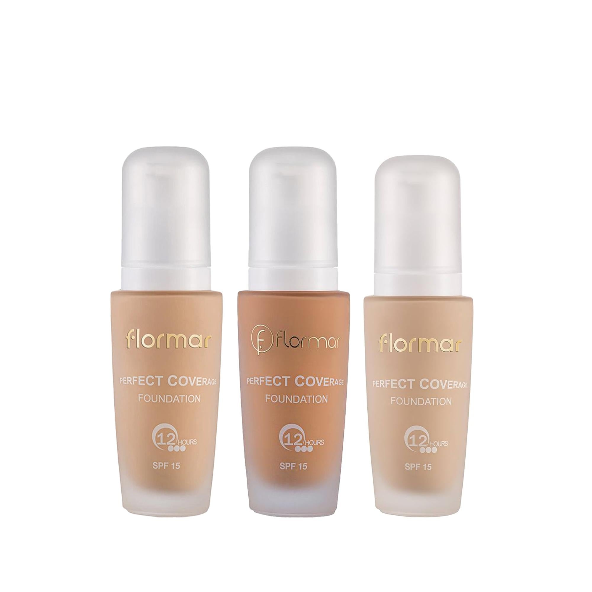 Flormar Perfect Coverage Foundation Makeup - 30ml, Comprehensive Facial Coverage & Smooth Complexion