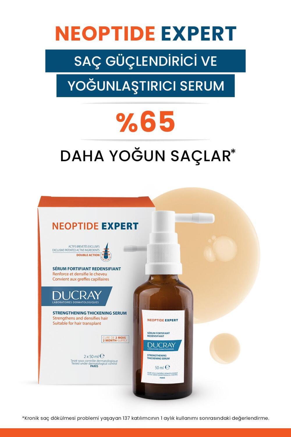 Ducray Neoptide Expert Hair Strengthening Serum for Men and Women - Hair Densifying Treatment, 2x50ml