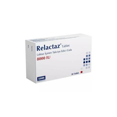 Relactaz Lactase Enzyme Supplement - 30 Tablets for Lactose Intolerance Relief & Digestive Aid