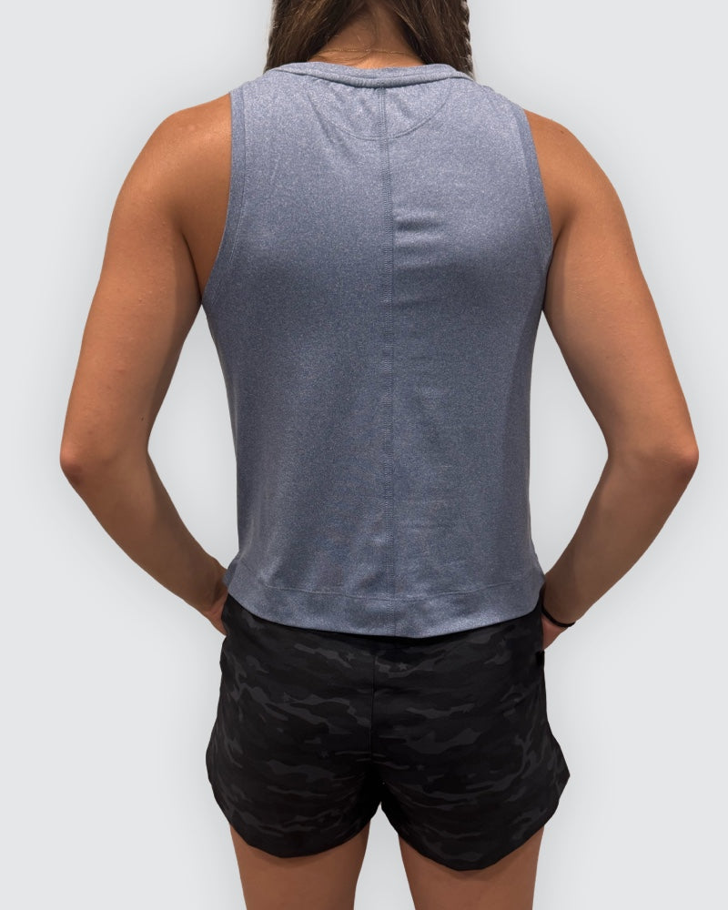 Goal Five Boxy Crop Tank — fabric or material detail