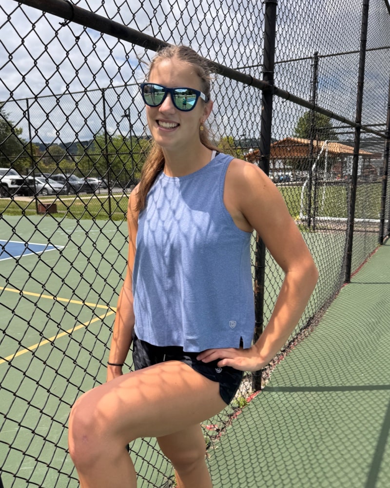 Goal Five Boxy Crop Tank — feature highlight