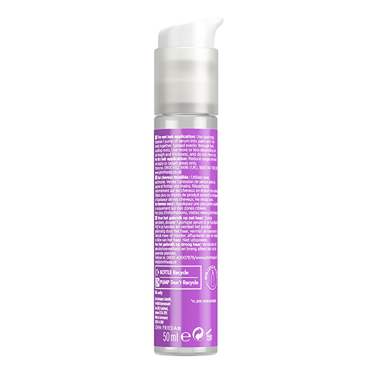 John Frieda Frizz Ease Extra Strength Serum for Frizzy Hair - 1.69 fl oz, Argan Oil, Coconut Oil, Moringa Oil for Frizz Control, Heat Protection & Moisturizing