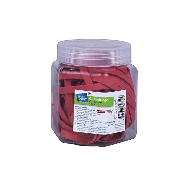 Flink & Sauber Elastic Rubber Bands - Wide 80g - Durable Organization Tools for Office & Home