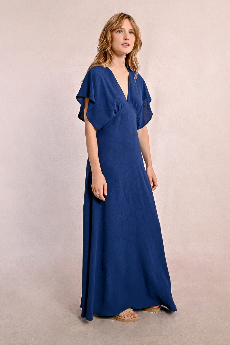 KADOU BOUTIQUE V-Neck Maxi Dress — side view