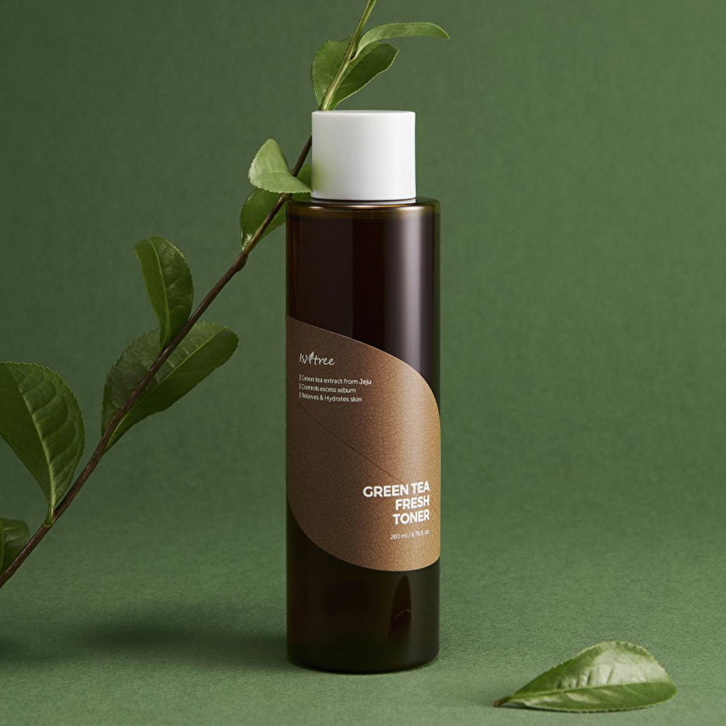 Isntree Green Tea-Infused Toner for Sebum Control & Hydration - Dermatologically Tested, Natural Skincare, 6.76 fl oz