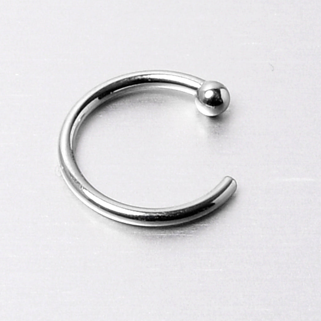 BodyCandy 20G 5/16 Solid 14K White Gold Nose Hoop — size reference