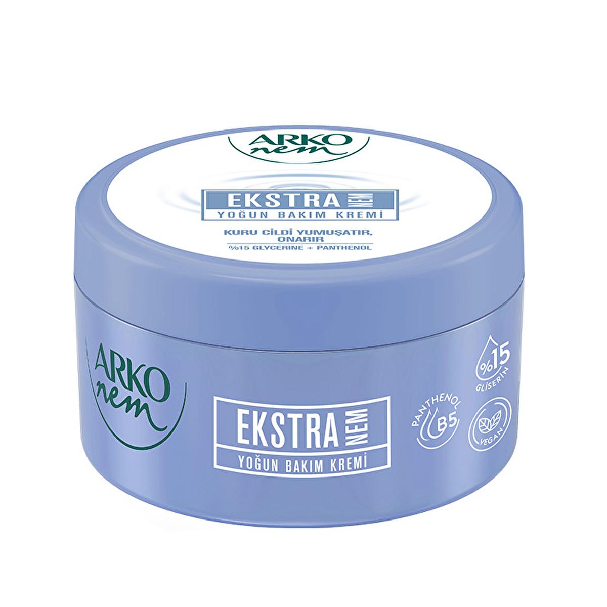 Arko Nem Ekstra Moisturizer - Vegan, Cruelty-Free Hydrating Cream for Dry Skin - 8.45 fl oz