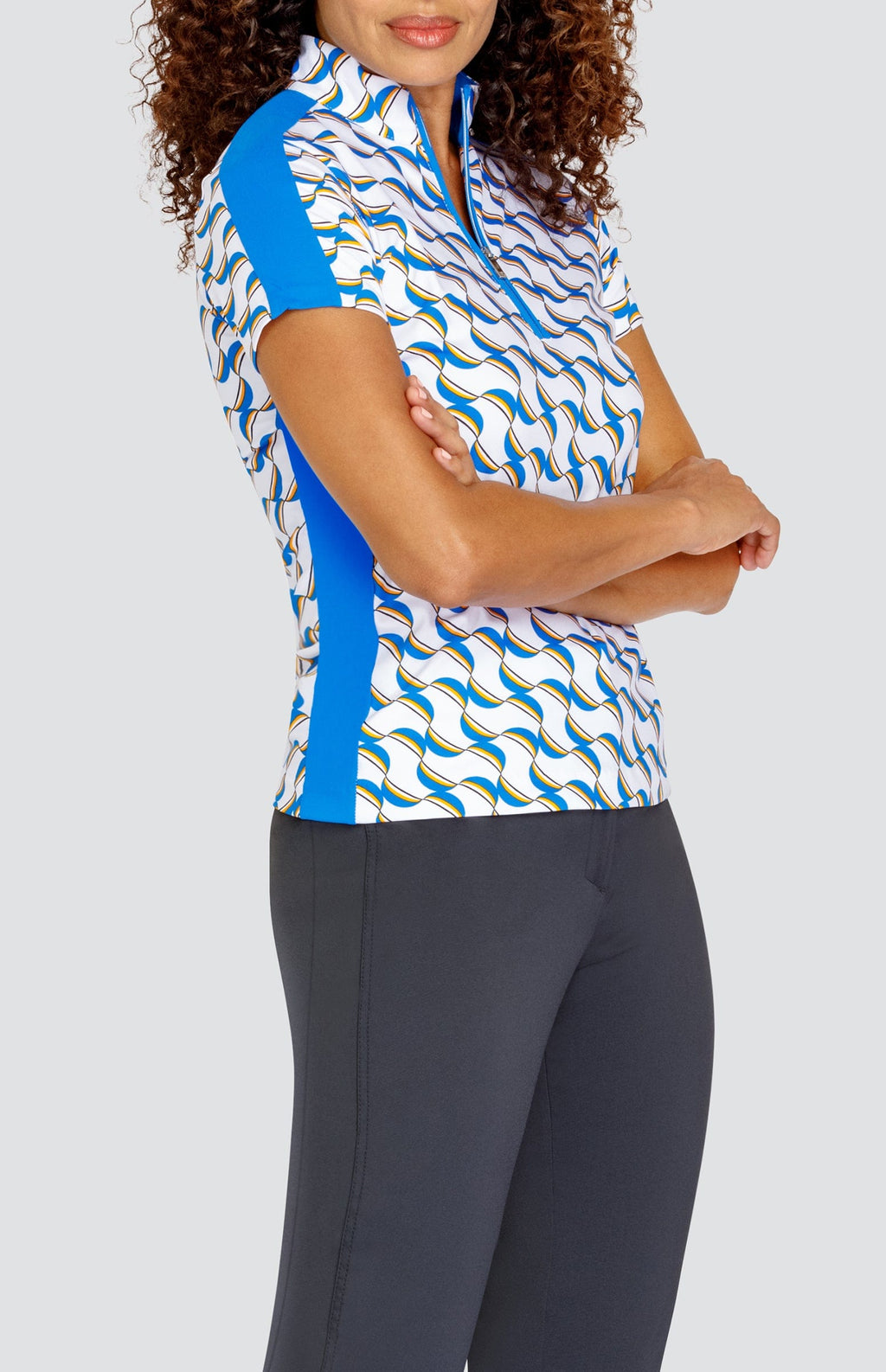 Myrna Top - Interlaced Geo