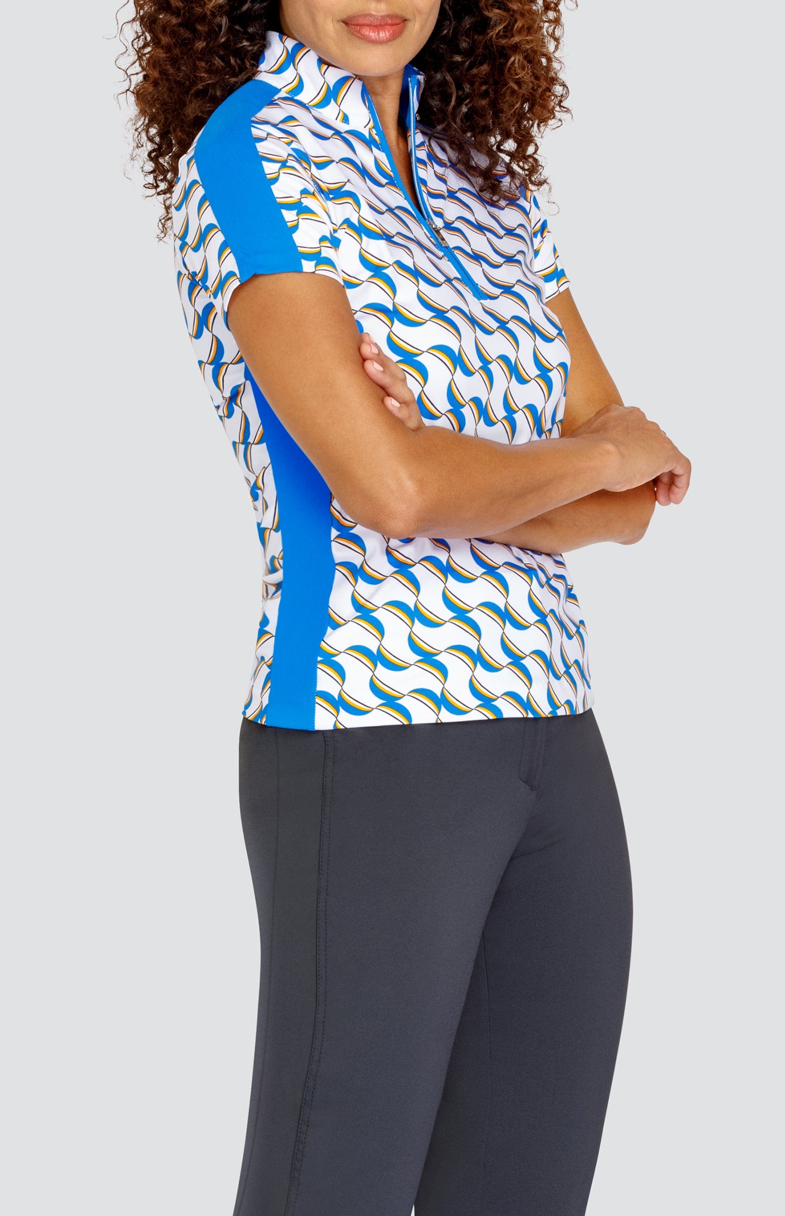 Myrna Top - Interlaced Geo