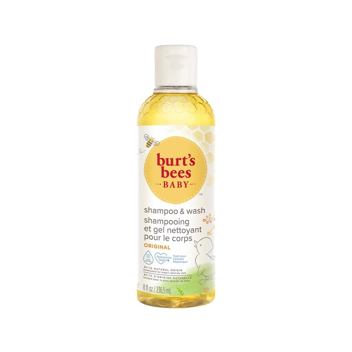 Burt's Bees Baby Shampoo and Body Wash, Natural and Gentle for Sensitive Skin, 7.95 fl oz