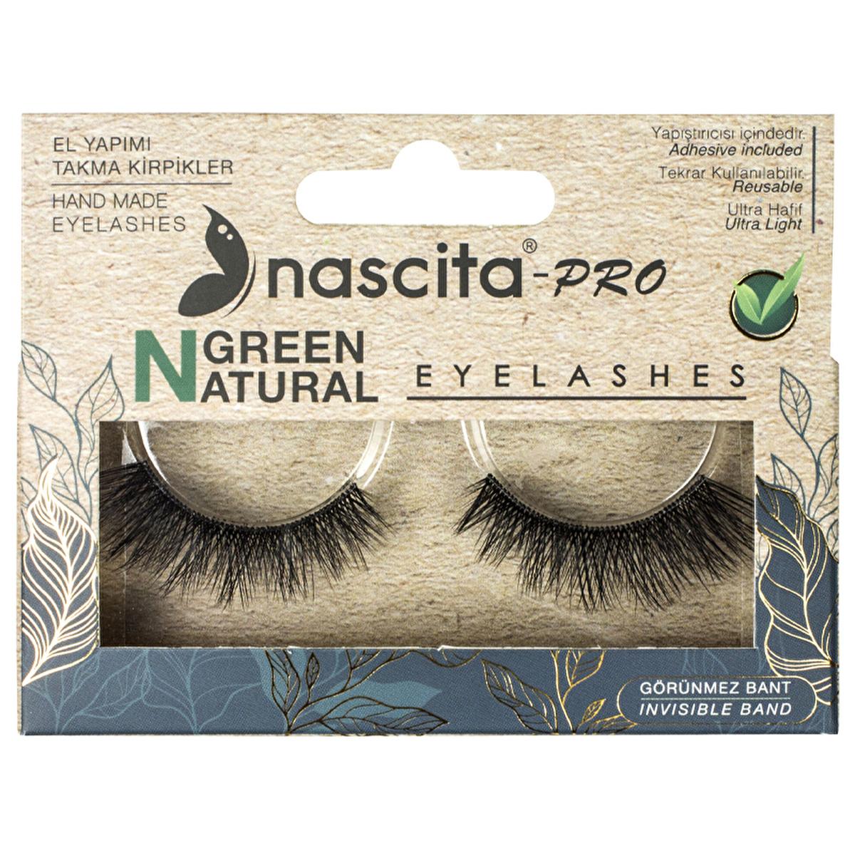 Nascita Vegan False Eyelashes Natural Green 3D Handmade - Enhance Your Natural Look