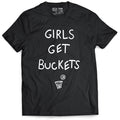 Bigger Than Basketball Girls Get Buckets - T-Shirt - Black — main product shot