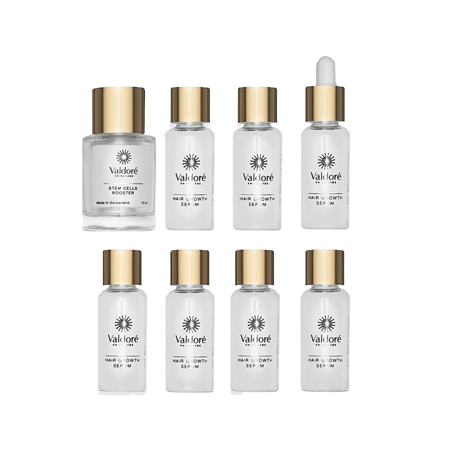 Valdore Hair Loss Prevention Treatment - Intensive Hair Care for Thinning Hair, 7 x 8ml Treatment + 15ml Booster