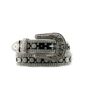 Rhinestone Belt Store Black Strap with Crystal Studs Rhinestones — Angel Ranch…