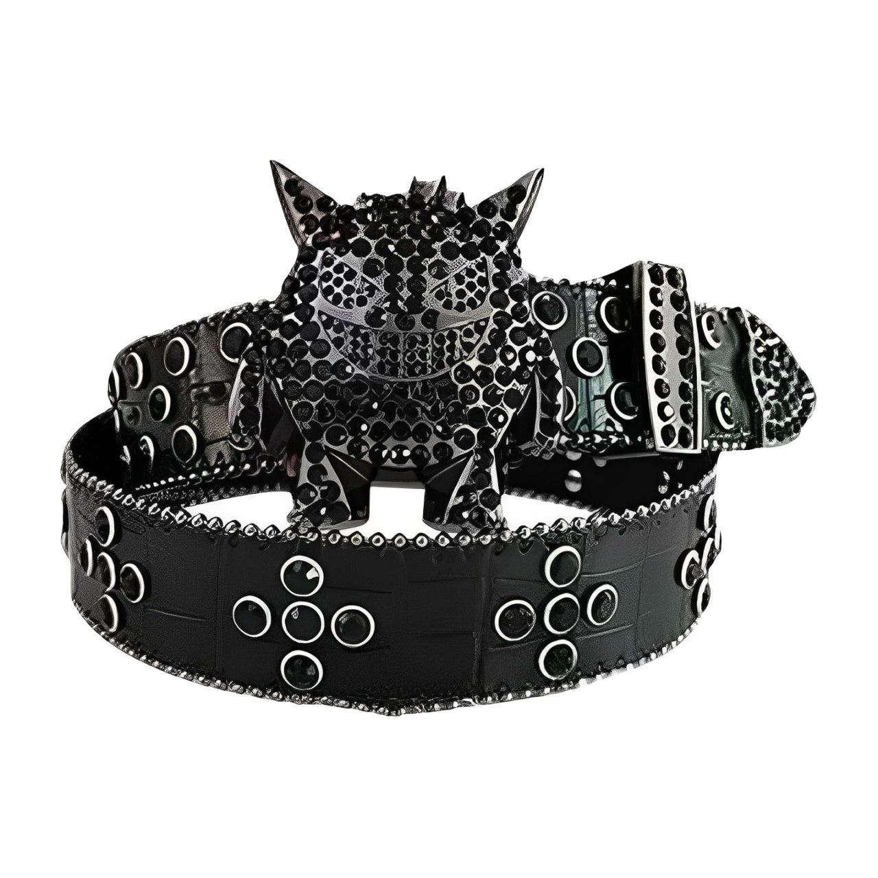 Rhinestone Belt Store Rhinestone Belt Store Black Strap with Black Rhinestones Rhinestones —… — main product shot