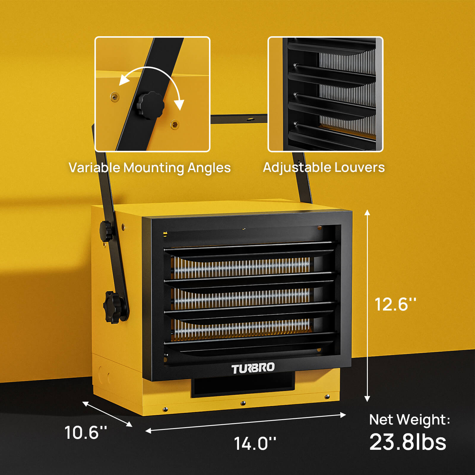 Neighborhood GH7500 Garage Heater – TURBRO, view 4
