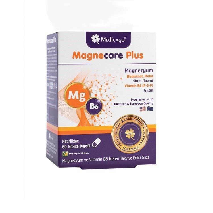 Medicago Magnecare Plus Magnesium & Vitamin B6 - 60 Capsules