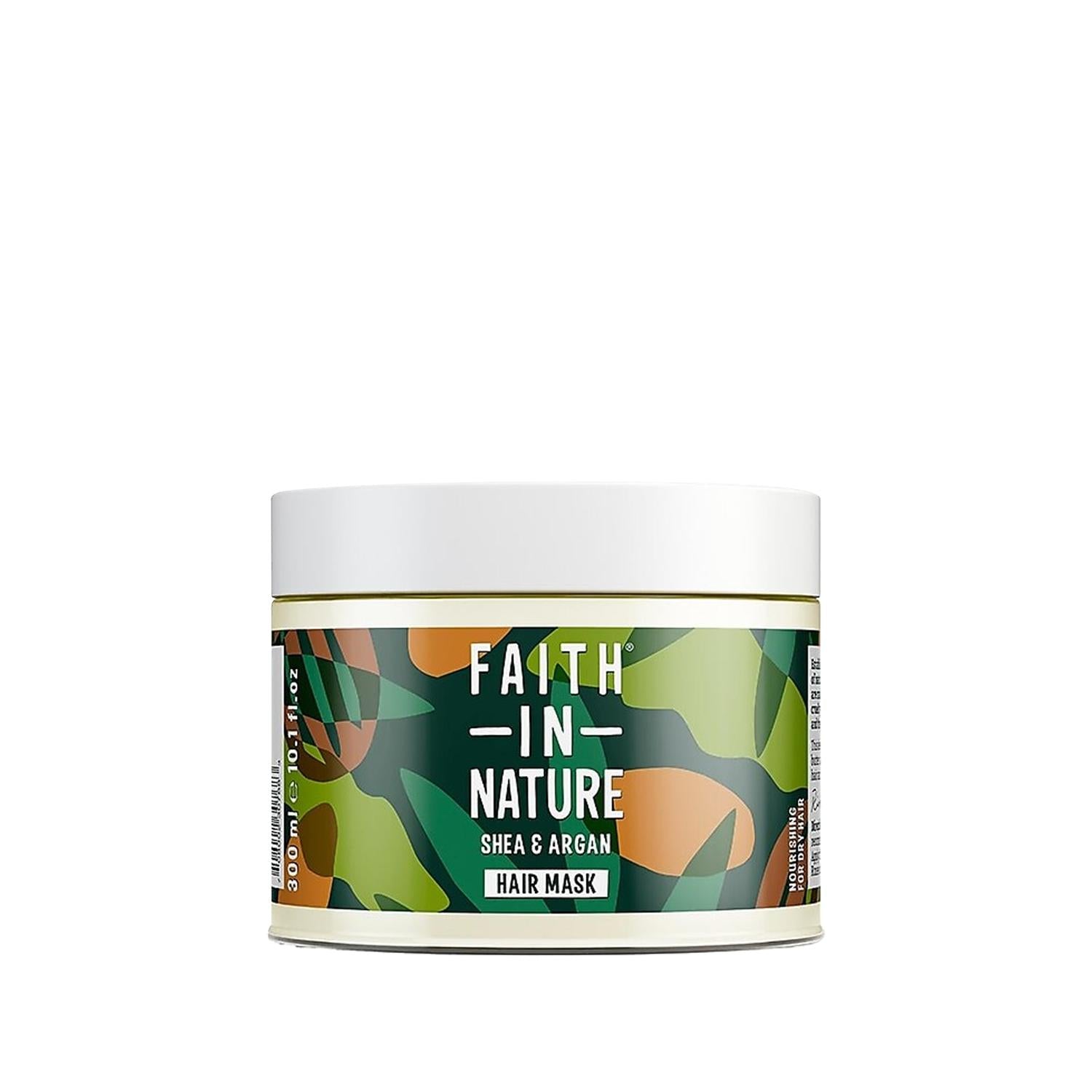 Faith In Nature Nourishing Hair Mask with Shea & Argan for Very Dry Hair - 300ml, Natural Hydration