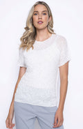 KADOU BOUTIQUE Picadilly Sparkle Pleated Top — main product shot
